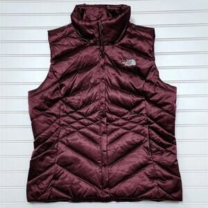 The North Face Women's 550 Down Puffer Vest size M Burgundy